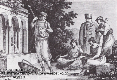 Ρωμιός με μπουζούκι, που το βαστάει ανάποδα, 2-3 χρόνια πριν από την Επανάσταση