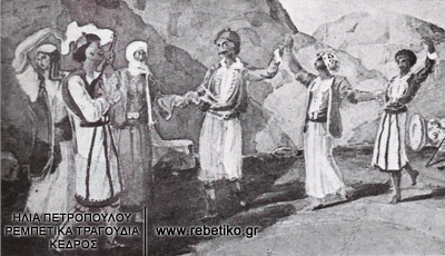 "Χορός στους Δελφούς" (ακουαρέλα του William Kinnard του 1820, που βρίσκεται στο Μουσείο Μπενάκη)