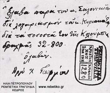 Μία απόδειξη πληρωμής ποσοστών